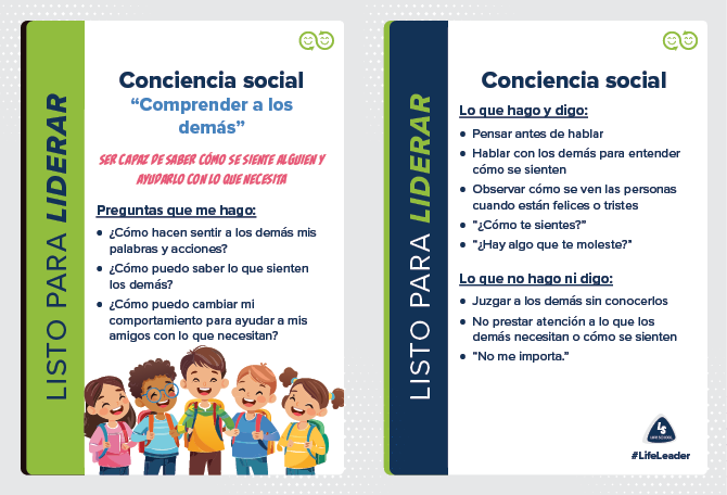 LL Action Card Elementary - Social Awareness - Spanish